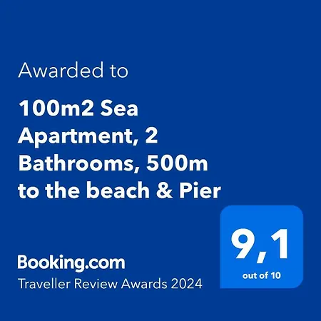 100m2 Sea Apartment, 2 Bathrooms, 500m To The Beach & Pier 公寓